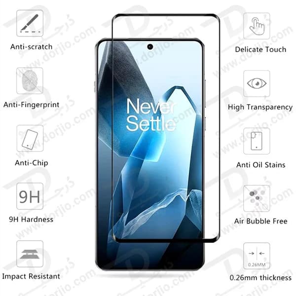 گلس فول چسب تمام صفحه OnePlus 13 مارک Mietubl مدل Full Edge — تصویر ۳