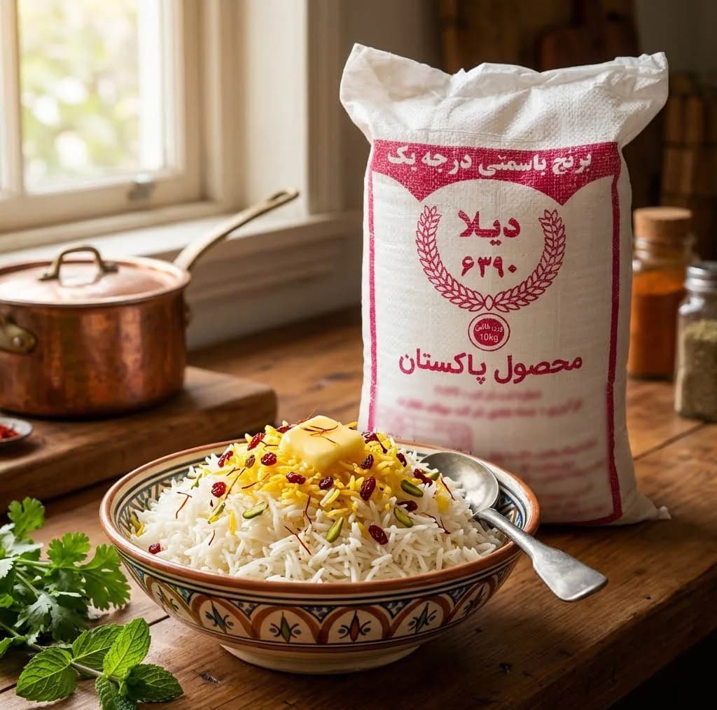 برنج باسماتی پاکستانی دیلا - ۱۰ کیلوگرم — تصویر ۶