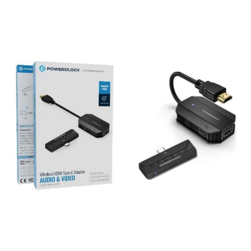 شارژر دیواری فست شارژ پاورولوژی مدل Wireless HDMI Type-C Adapter Audio & Video کد 4735