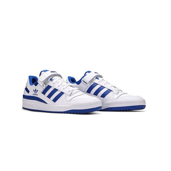 کتونی ست آدیداس فوروم سفید آبی Adidas Forum Low White Royal Blue — تصویر ۵
