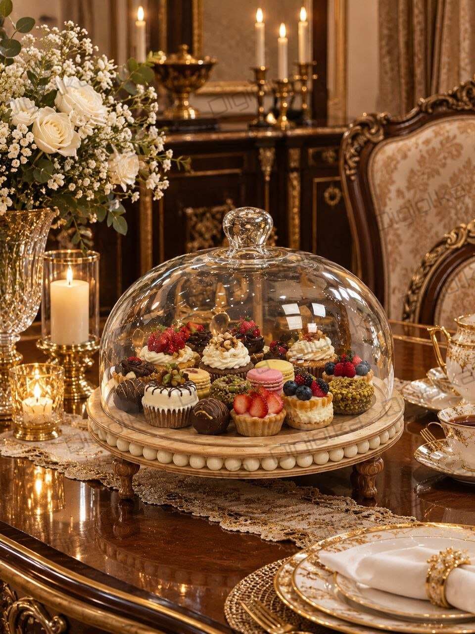 کاپ کیک خوری مهره دار چوبی