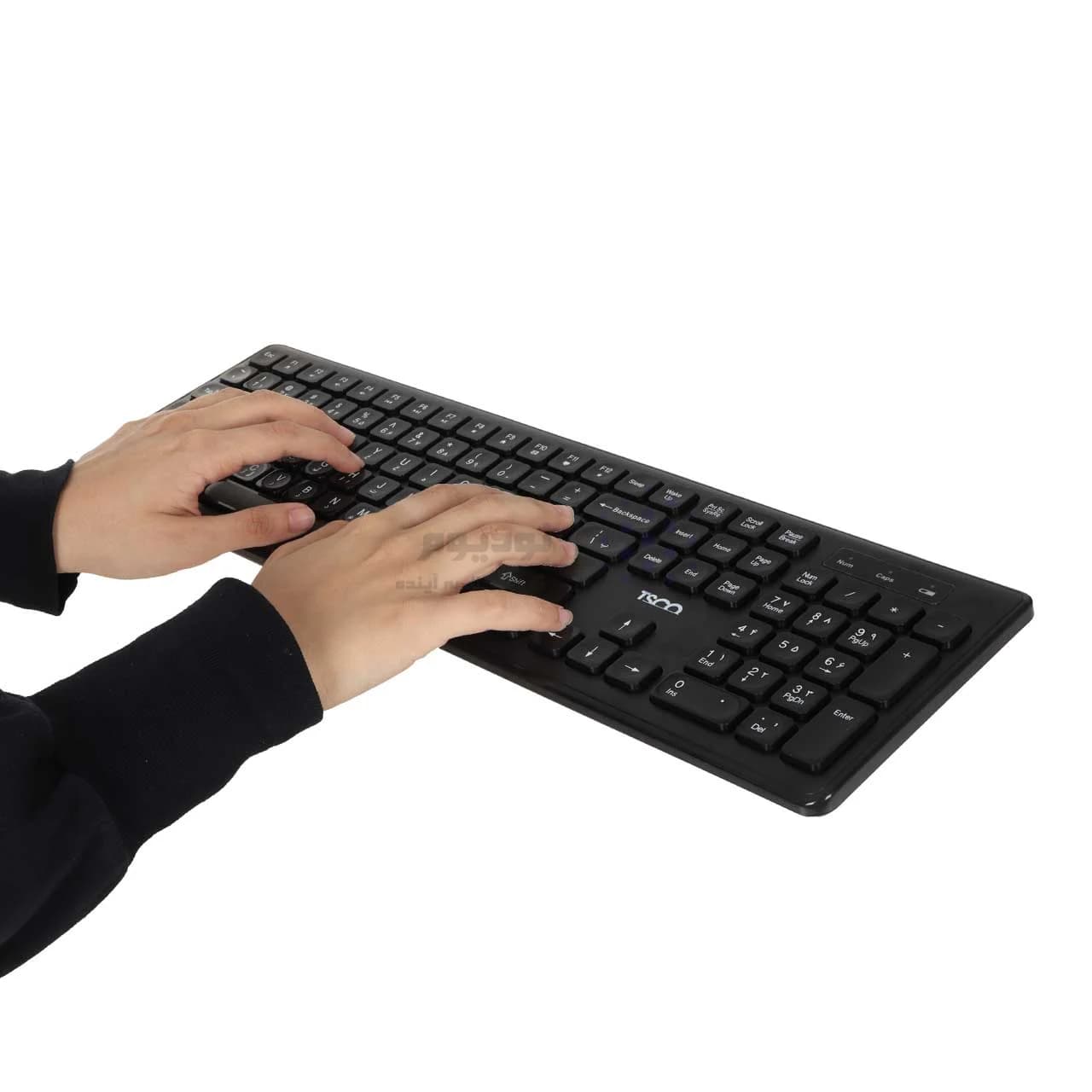 کیبورد بی سیم TSCO مدل TK-7005W – مشکی — تصویر ۶