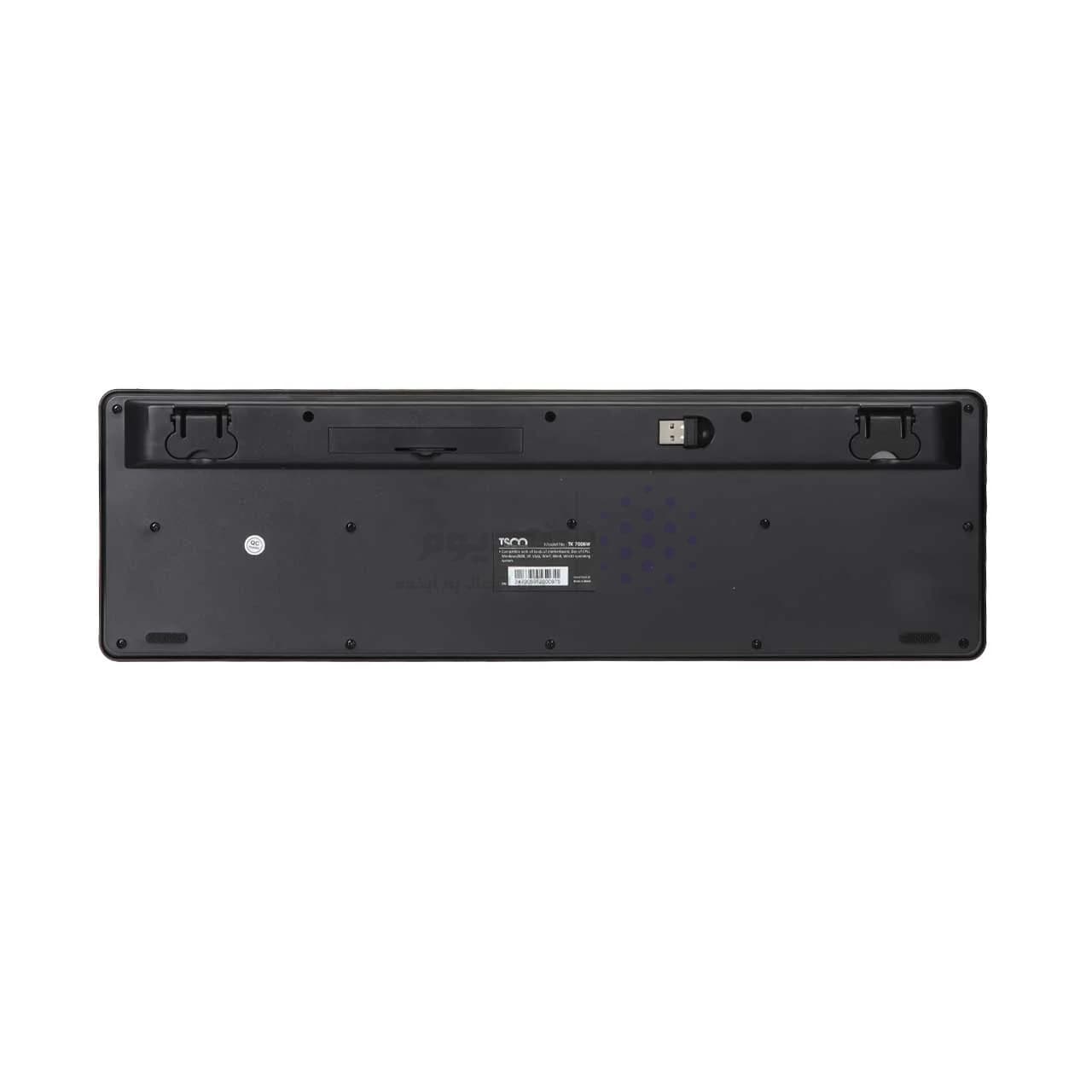 کیبورد بی سیم TSCO مدل TK-7005W – مشکی — تصویر ۲