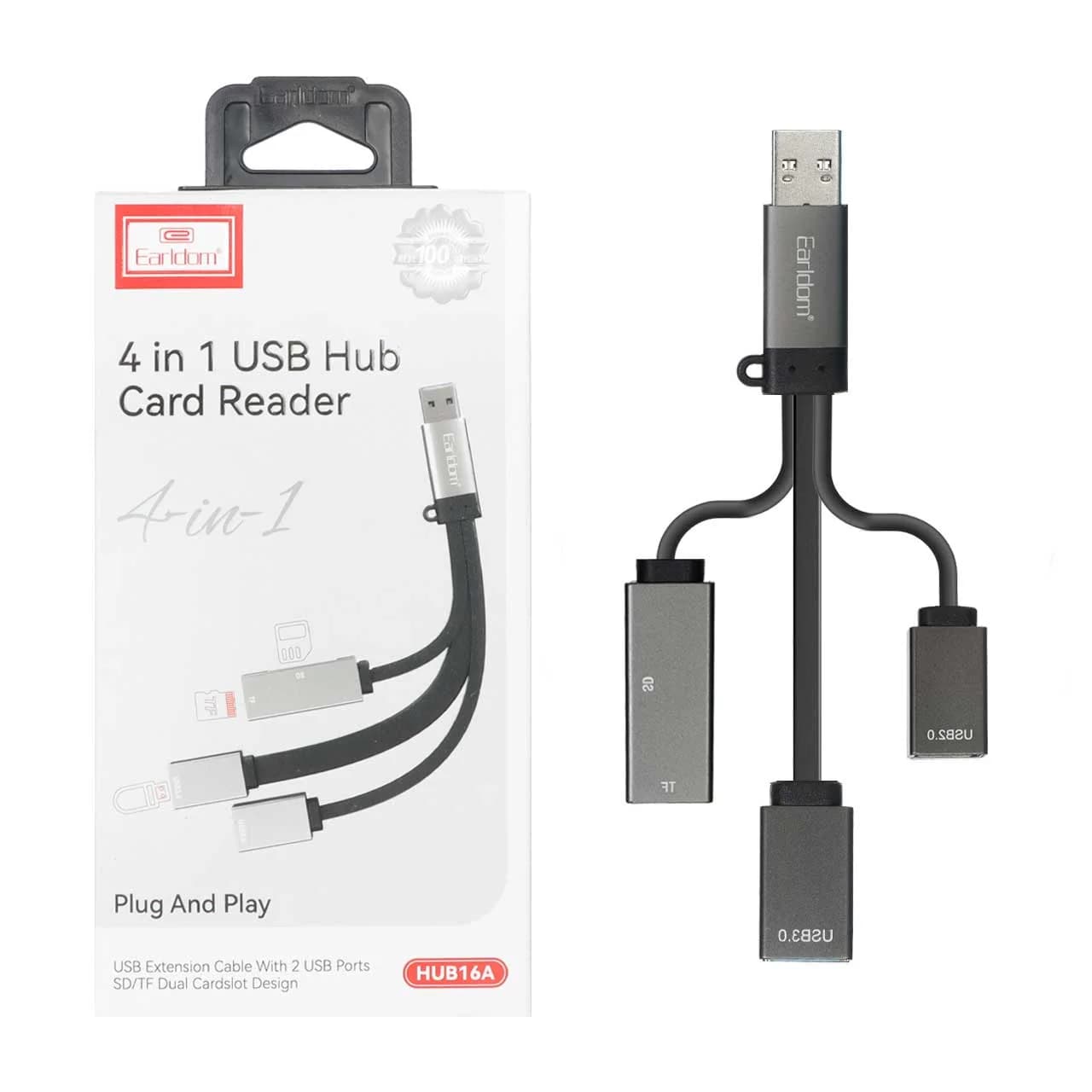 هاب 4 پورت Earldom مدل HUB16A – مشکی