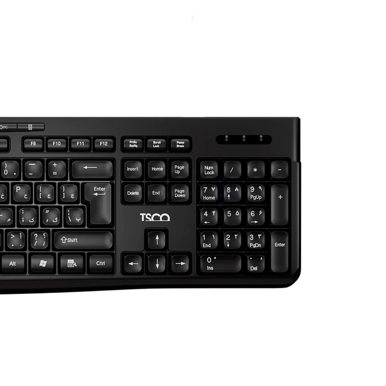 کیبورد بی سیم TSCO مدل TK 7007W – مشکی — تصویر ۴