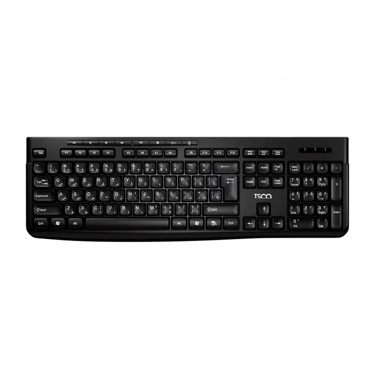 کیبورد بی سیم TSCO مدل TK 7007W – مشکی — تصویر ۳