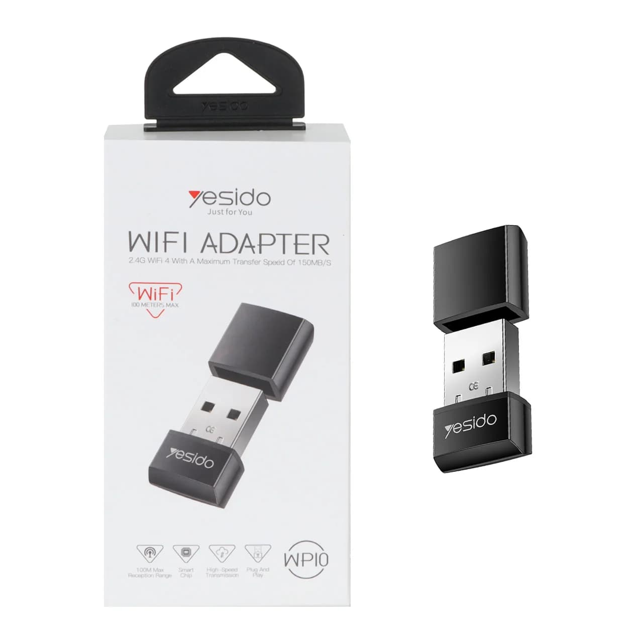 دانگل وای فای بی سیم Yesido مدل WP10 – مشکی (گارانتی 18 ماه تعویض نیکان همراه)