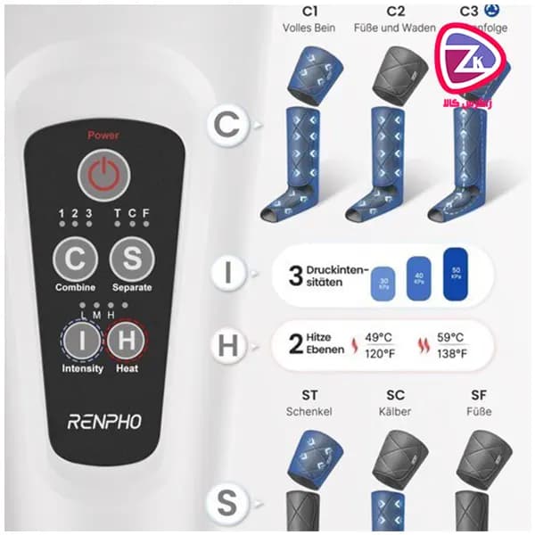 ماساژور حرارتی پا رنفو مدل RP-ALM070H — تصویر ۲