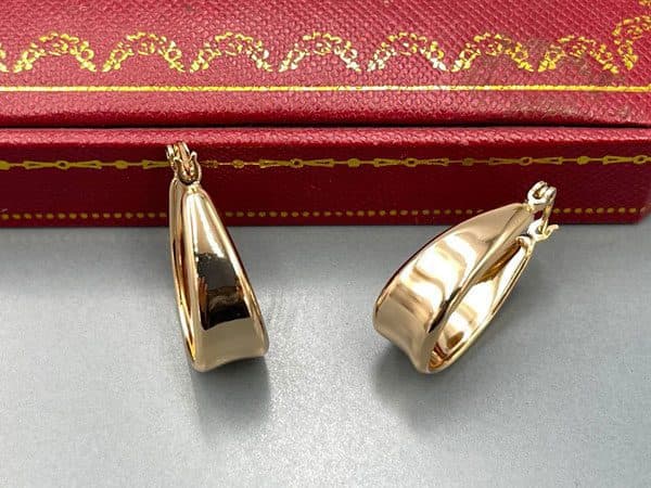 گوشواره زنانه ژوپینگ ساده طلایی