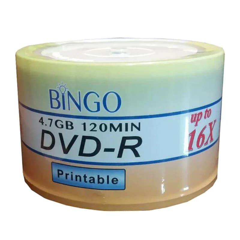 دی وی دی خام بینگو Printable ظرفیت 4.7 گیگابایت بسته 50 عددی