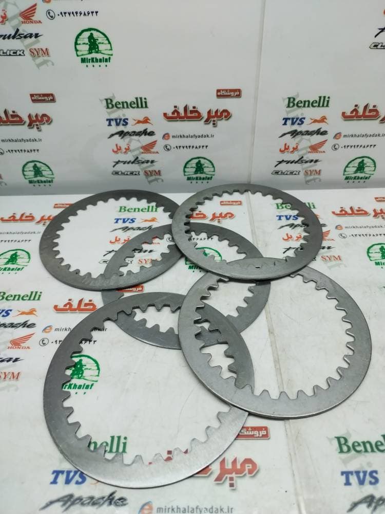 اهنی فلزی صفحه کلاچ موتور باکسر (بوکسر) و پالس ls 135 ال اس و ns 150 160 200 ان اس و rs ار اس و sym گالکسی 180 na nh و لوکی 185 lucky vf3 و tvs راکس و بی کلاچ ویو 130 (هرعدد)