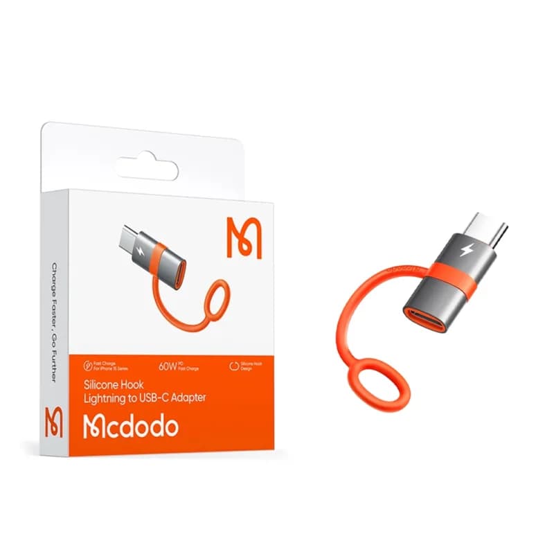 تبدیل Mcdodo Lightning To Type-C مدل OT-5530 – خاکستری (گارانتی متین) – اصلی