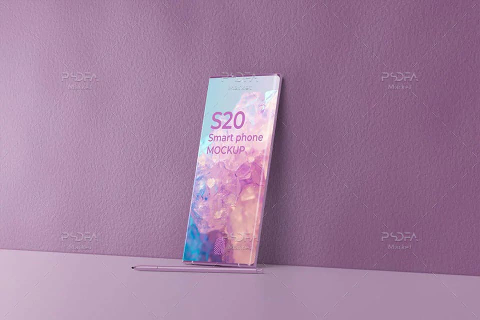 3 موکاپ موبایل Galaxy S20 سامسونگ — تصویر ۲