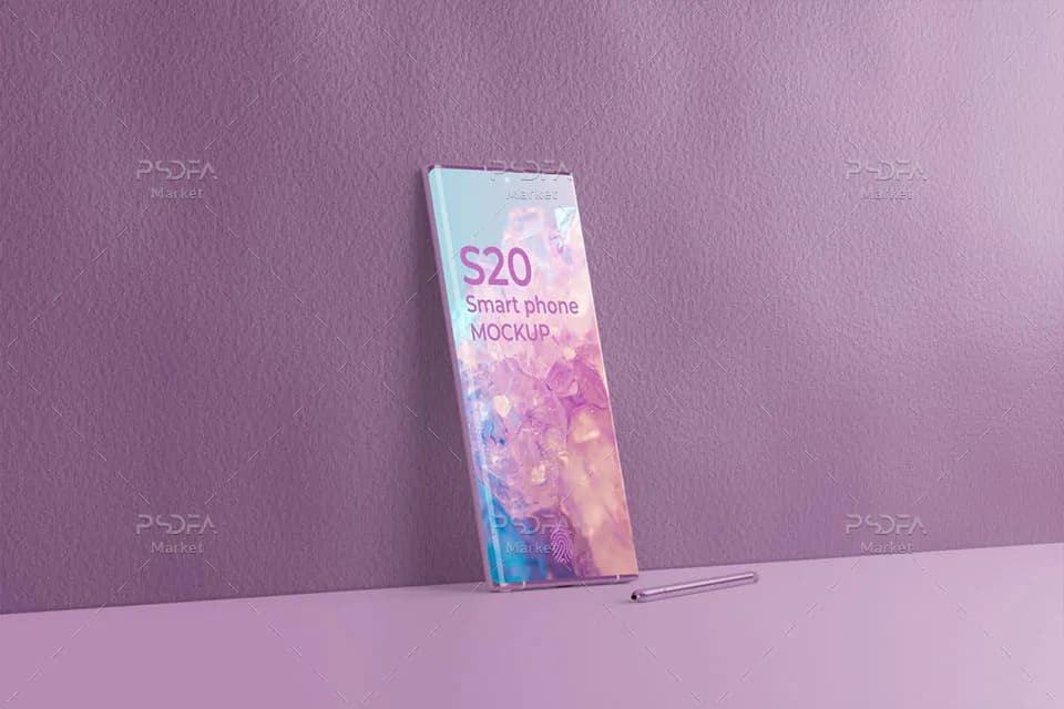 3 موکاپ موبایل Galaxy S20 سامسونگ — تصویر ۳
