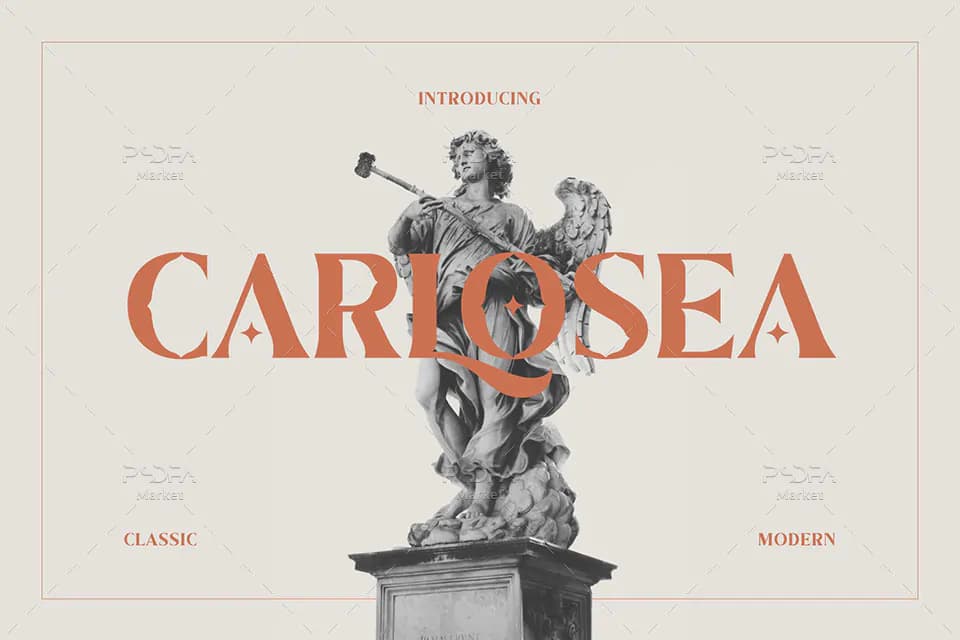 سریف فونت انگلیسی کلاسیک و قدیمی Carlosea