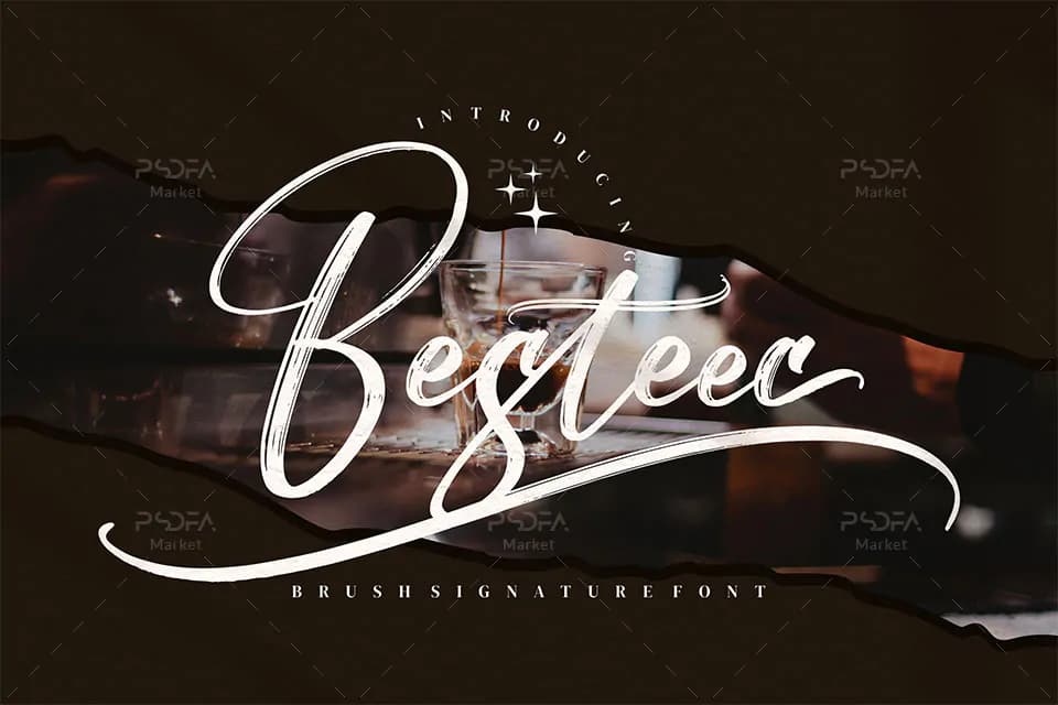 اسکریپت فونت دستنویس و قلمویی Besteec