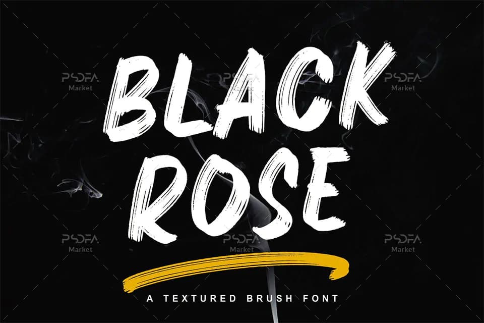 فونت انگلیسی قلمویی بافت دار Black Rose