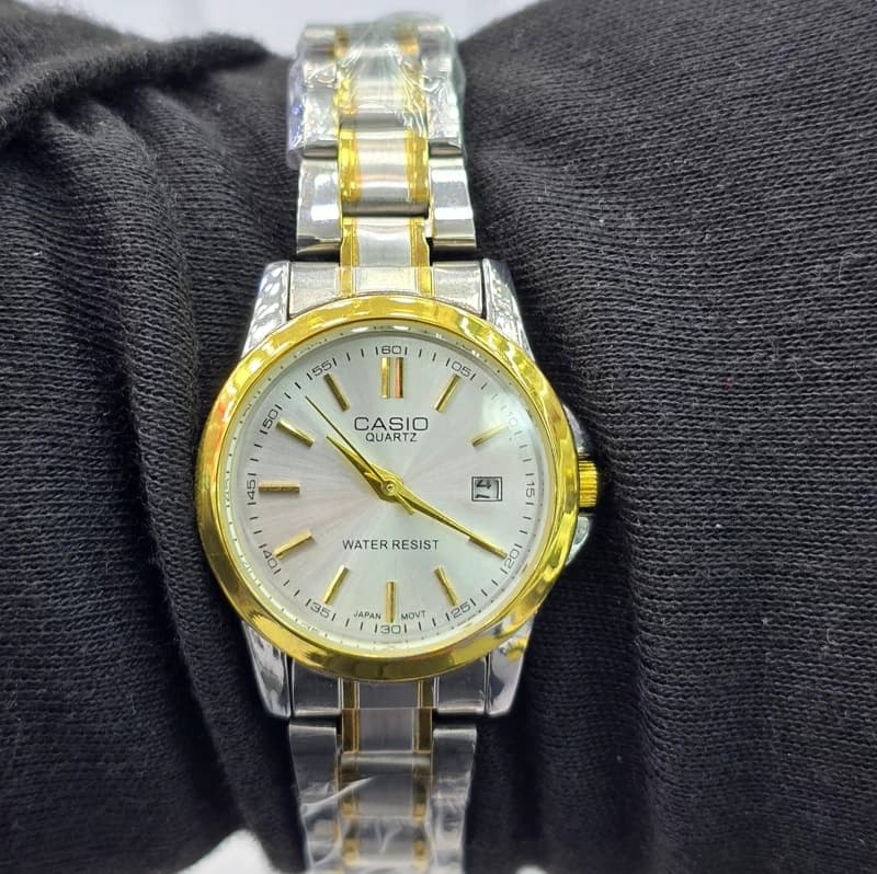 ساعت مچی زنانه کاسیو CASIO دو رنگ تقویم دار