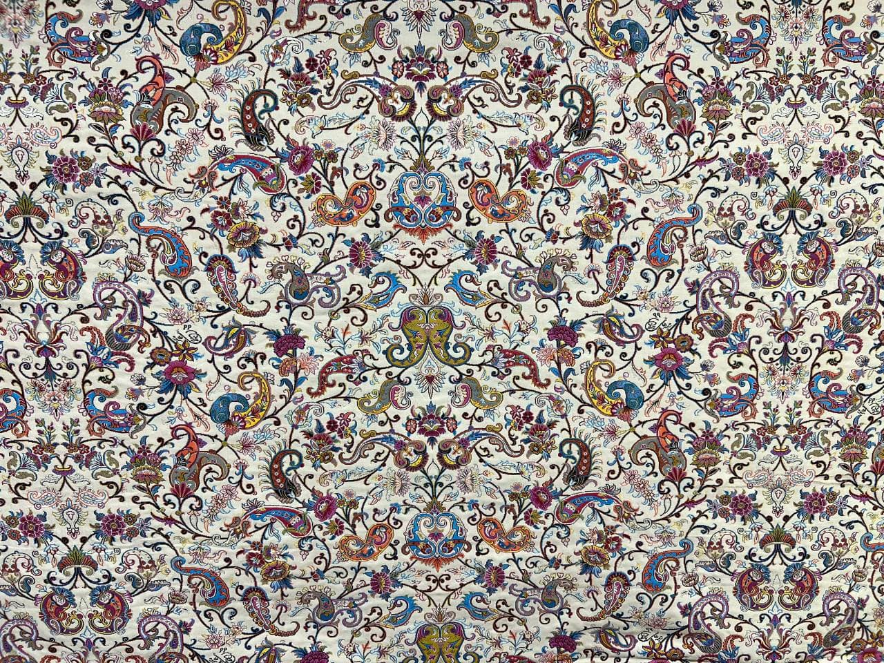 پارچه ترمه ابریشم طرح هما کد 2