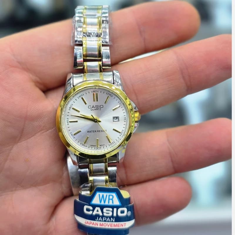 ساعت مچی زنانه کاسیو CASIO تقویم دار دورنگ