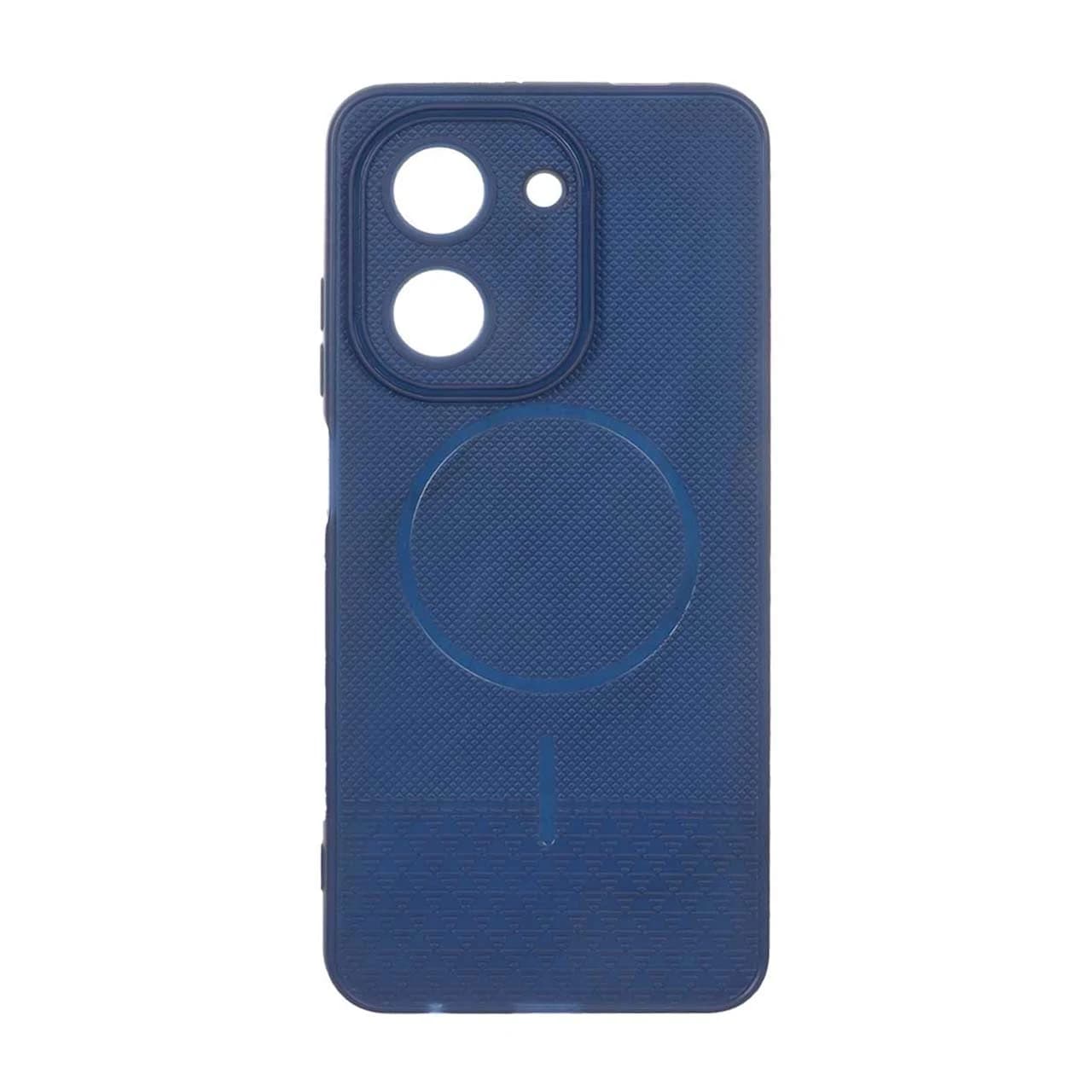 قاب شطرنجی طرح مگ سیف محافظ لنزدار Xiaomi Redmi A5 / Poco C71 – سرمه ای