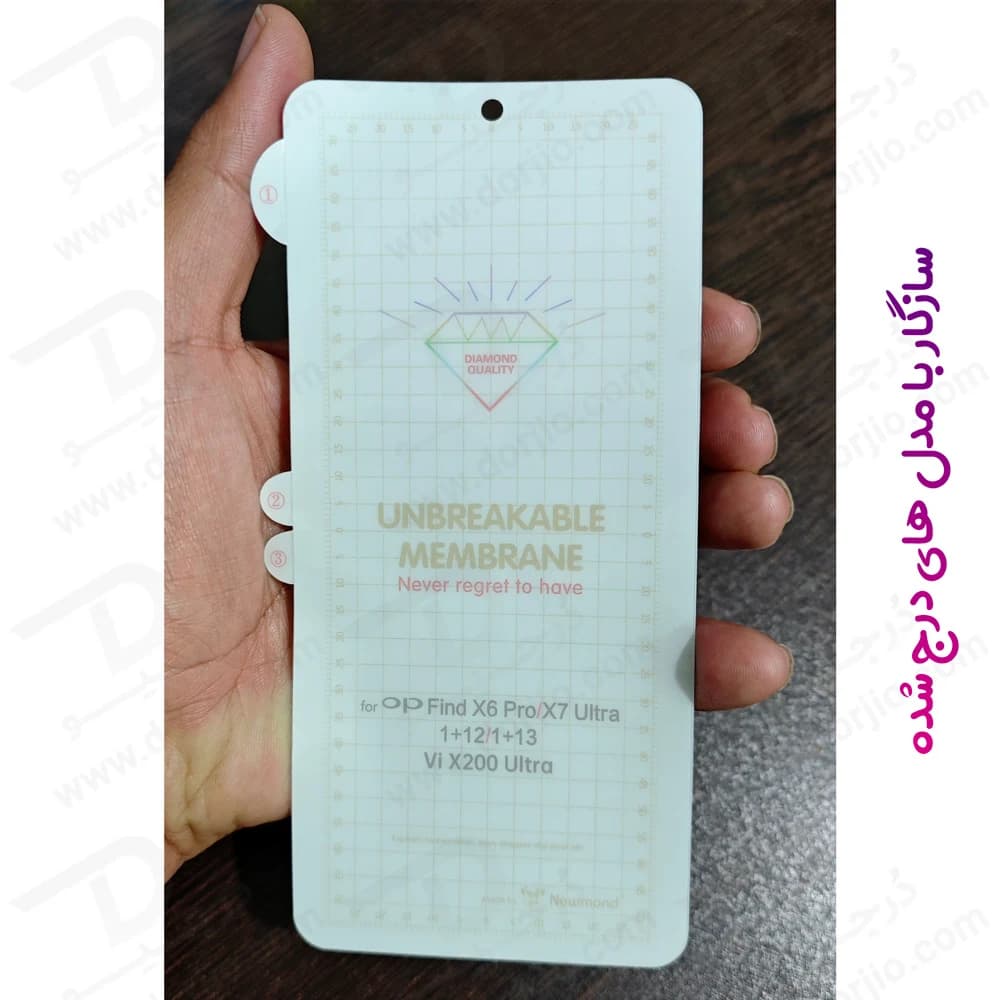 نانو برچسب هیدروژل شفاف OnePlus 13 مدل Unbreakable — تصویر ۳