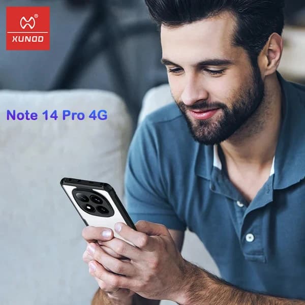 کریستال شیلد شفاف Xiaomi Redmi Note 14 Pro 4G مارک XUNDD سری Beatle — تصویر ۳