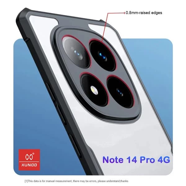 کریستال شیلد شفاف Xiaomi Redmi Note 14 Pro 4G مارک XUNDD سری Beatle — تصویر ۷