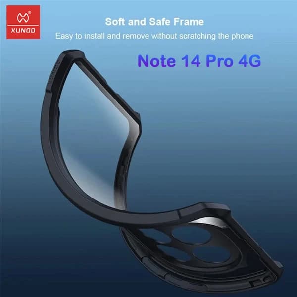 کریستال شیلد شفاف Xiaomi Redmi Note 14 Pro 4G مارک XUNDD سری Beatle — تصویر ۵