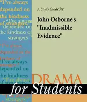 دانلود کتاب A Study Guide for John Osborne’s ‘Inadmissible Evidence