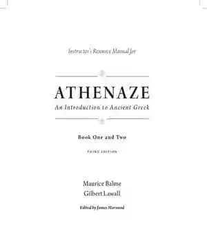 دانلود کتاب InstructorÖs Resource Manual for Athenaze – An Introduction to Ancient Greek Book One and Two InstructorÖs