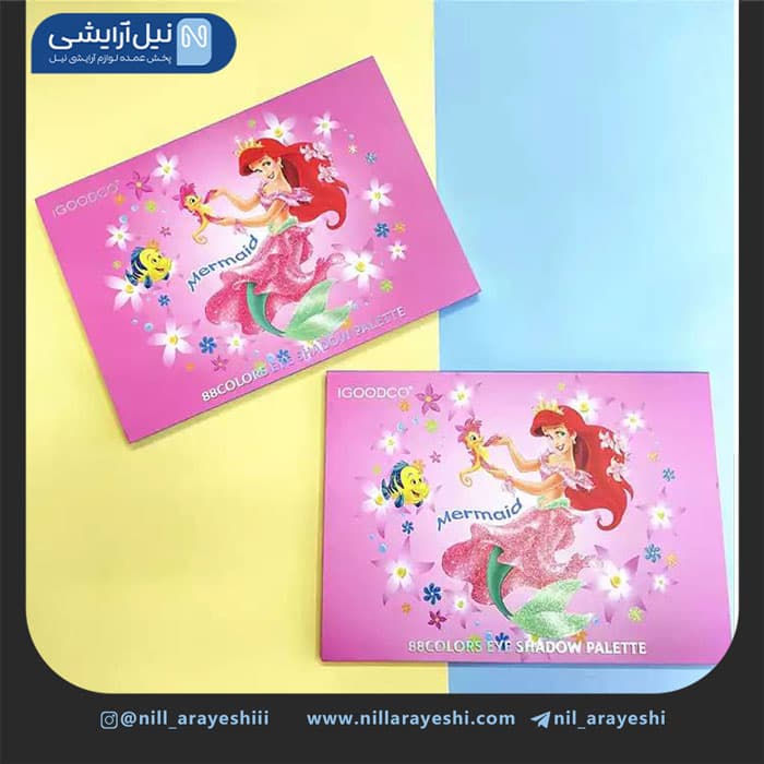 پالت سایه 88 رنگ طرح پری دریایی آیگودکو