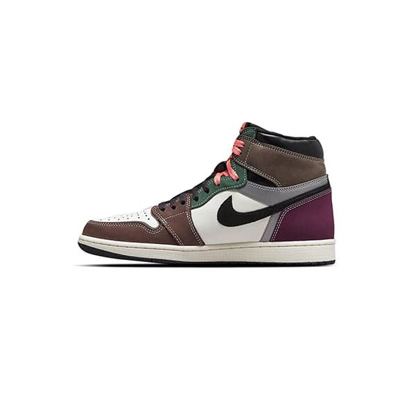 کفش نایک ایرجردن 1 قهوه ای زرشکی Nike Air Jordan 1 Hand Crafted — تصویر ۲