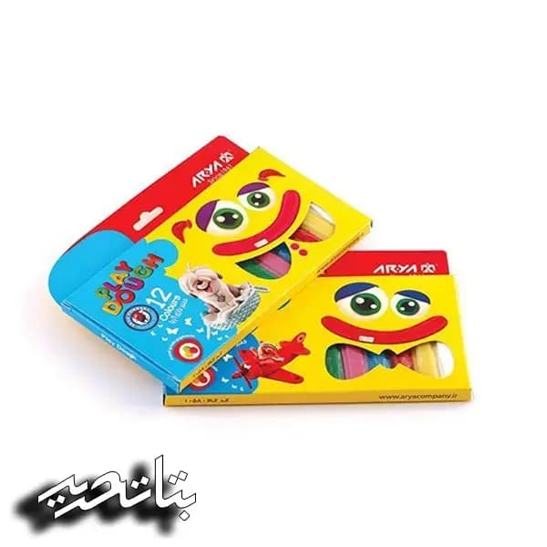 خمیر بازی 12 رنگ مقوا 1058 آریا
