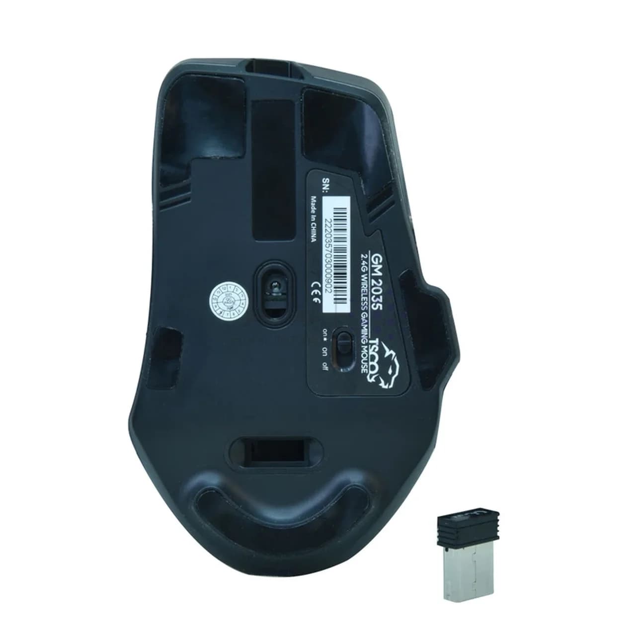 ماوس بی سیم گیمینگ TSCO مدل GM 2035W – مشکی (گارانتی 18 ماهه تسکو) — تصویر ۵