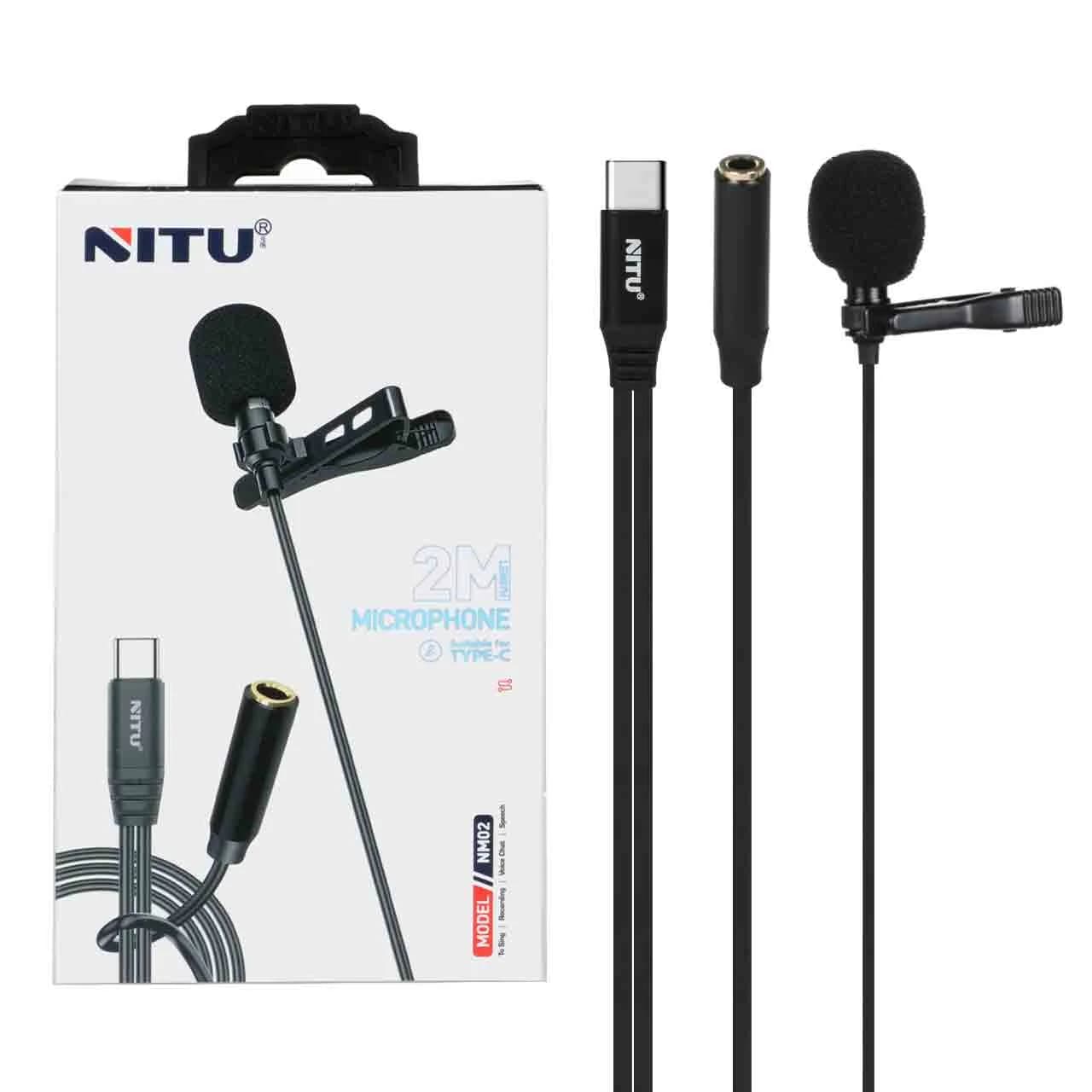 میکروفون یقه ای NITU Type-C مدل NM02 (گارانتی 18 ماه تعویض نیکان همراه)