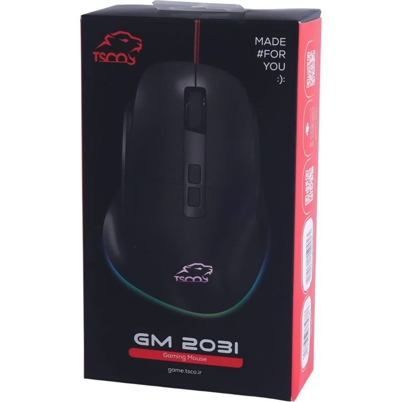 ماوس باسیم گیمینگ TSCO مدل GM 2031 – مشکی (گارانتی 18 ماهه تسکو) — تصویر ۸