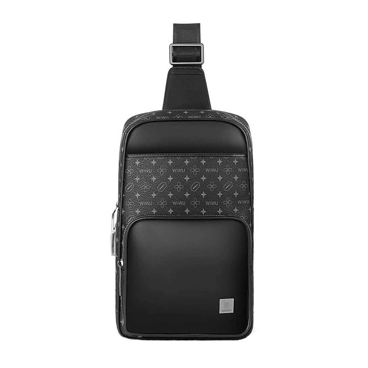 کیف تک بند Wiwu مدل Print Lock Crossbody Bag – مشکی