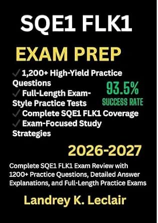 و دانلود نسخه کامل کتاب زبان اصلی SQE1 FLK1 Exam Prep Manual 2026–2027: Complete Review with 1200+ Practice Questions, Detailed Explanations, and Full-Length Practice Exams PDF | دانلود کتاب خارج