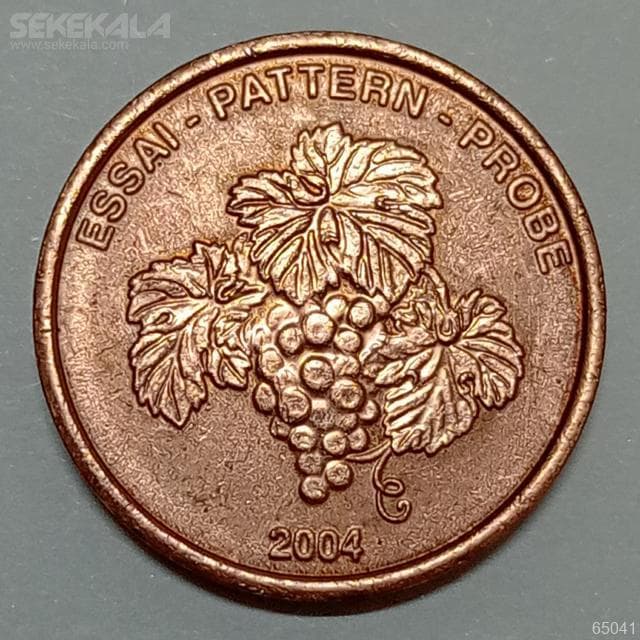 سکه 2 سنت یورو لیختن اشتاین 2004 (نمونه)