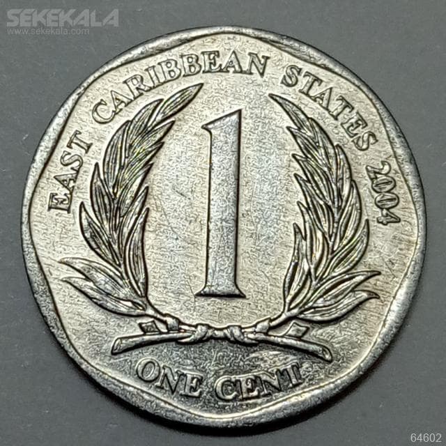 سکه 1 سنت کمیاب کارائیب شرقی 2004