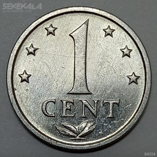 سکه کمیاب 1 سنت آنتیل مستعمره هلند 1981 (UNC)