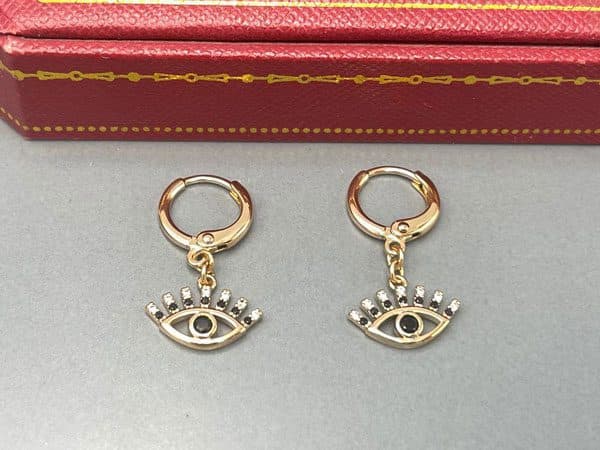 گوشواره حلقه ای ظریف ژوپینگ طرح چشم