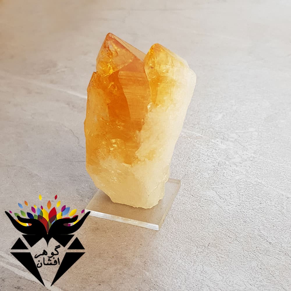 سنگ راف سیترین اصل پایه دار ST3051