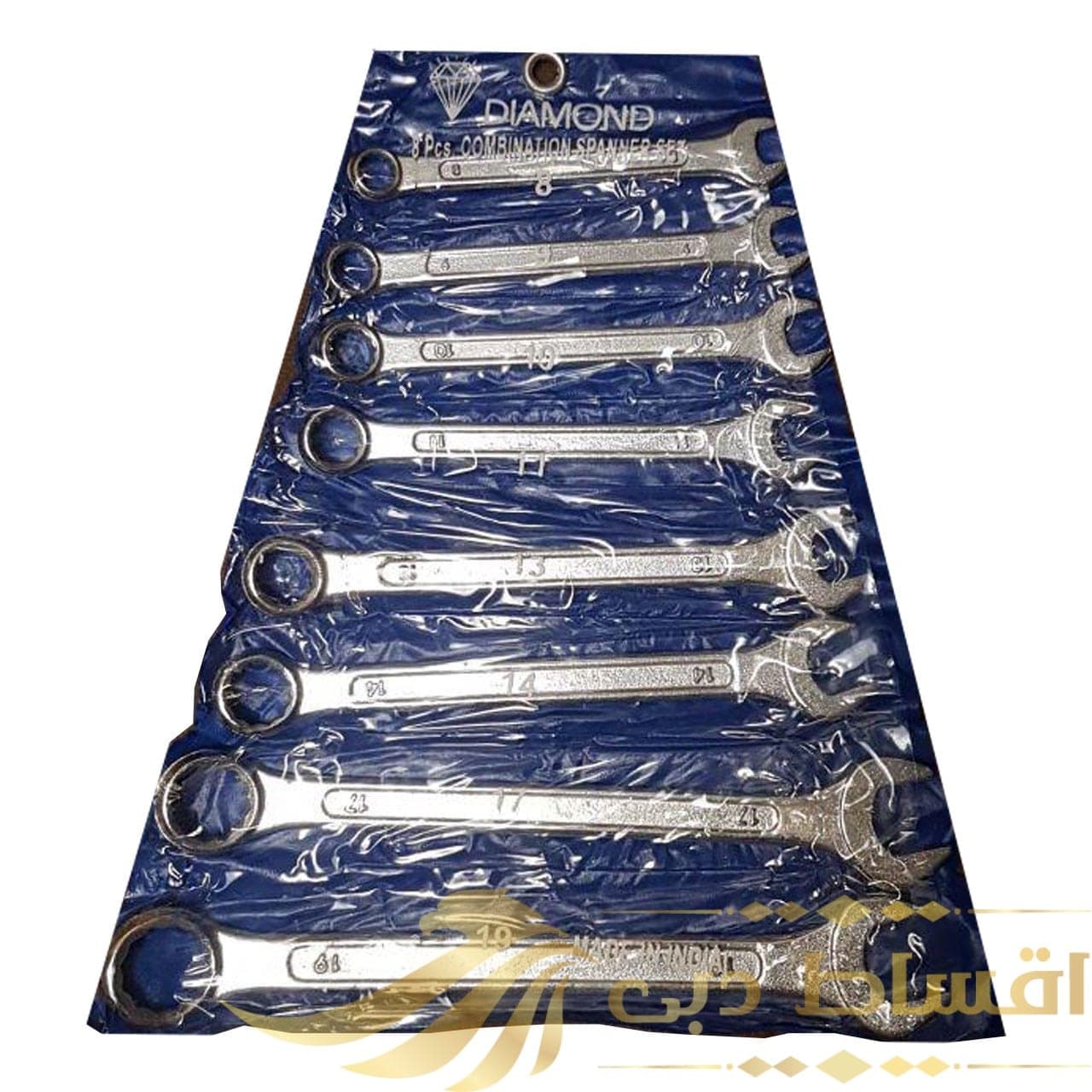 مجموعه 8 عددی اچار یکسر تخت یکسر رینگی