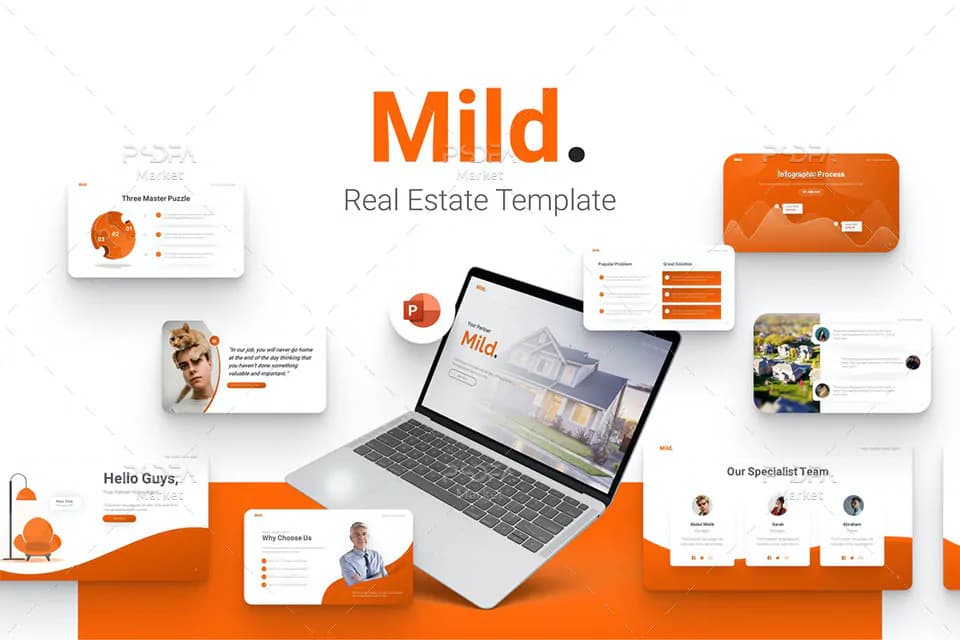 قالب پاورپوینت مشاور املاک و مسکن Real Estate