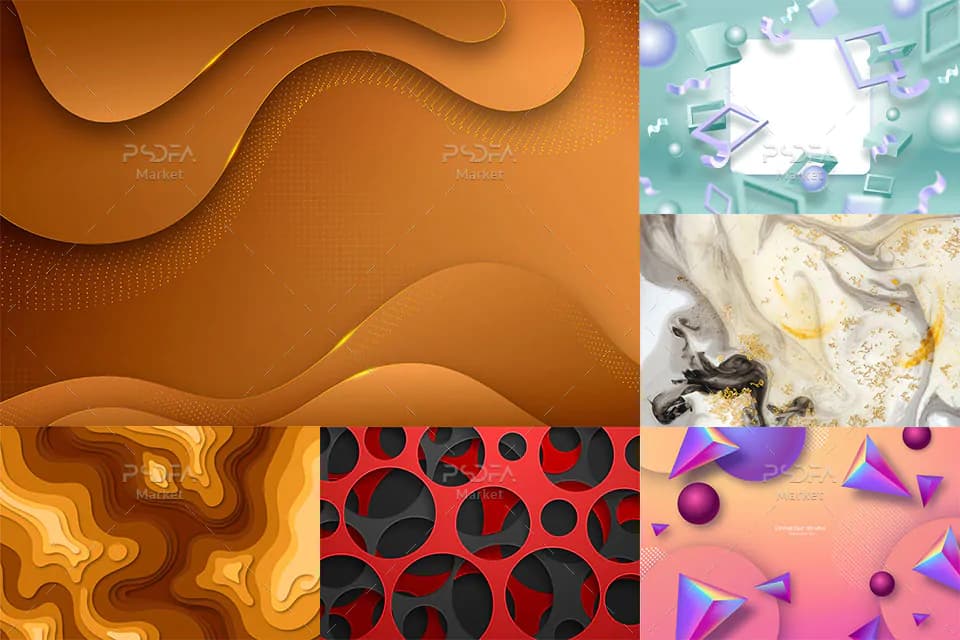 20 وکتور بک گراند انتزاعی اشکال هندسی مختلف