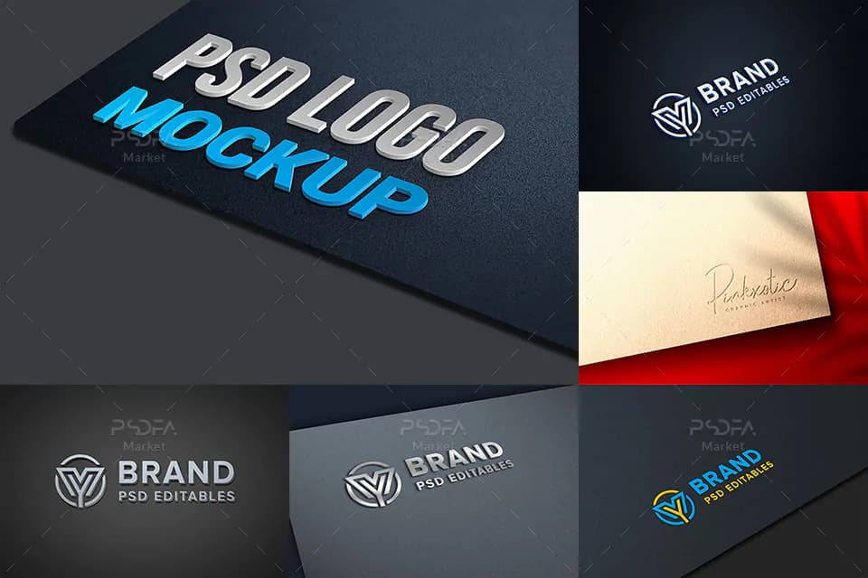 7 موکاپ لوگو روی کاغذ Logo Mockups on Paper
