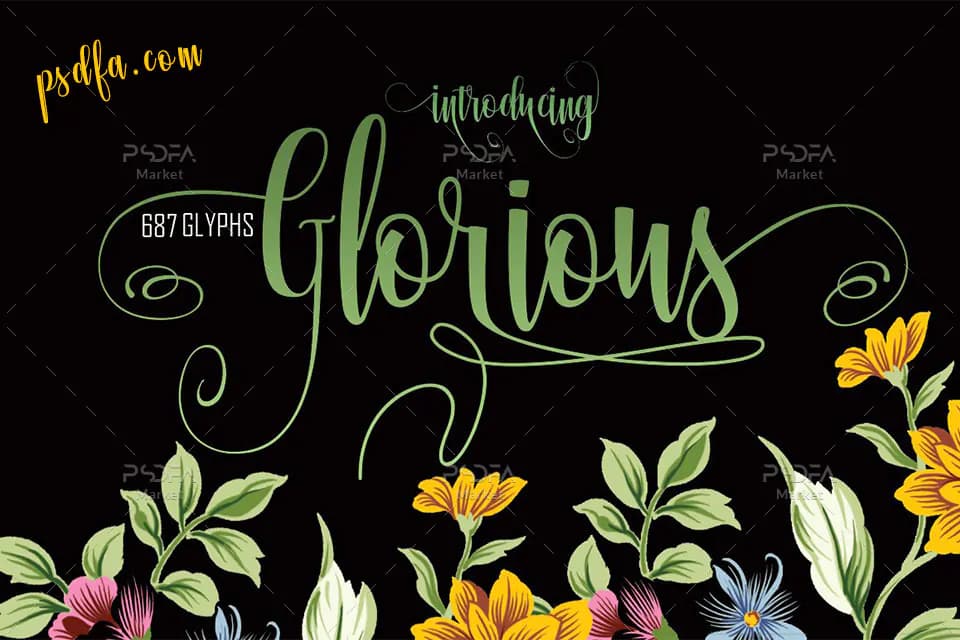 فونت انگلیسی دستنویس Glorious Calligraphy