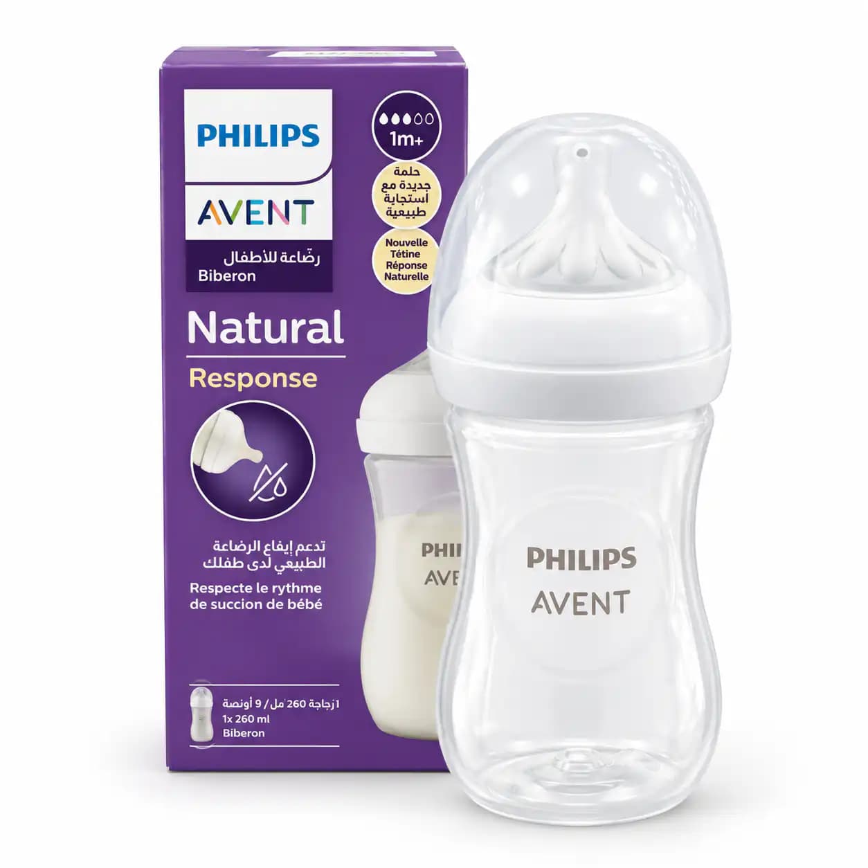 شیشه شیر اونت اورجینال ۲۶۰ میل Natural Response — تصویر ۲